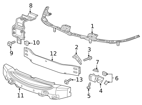 Bumper & Components - Front for 2019 Buick Regal Sportback #7