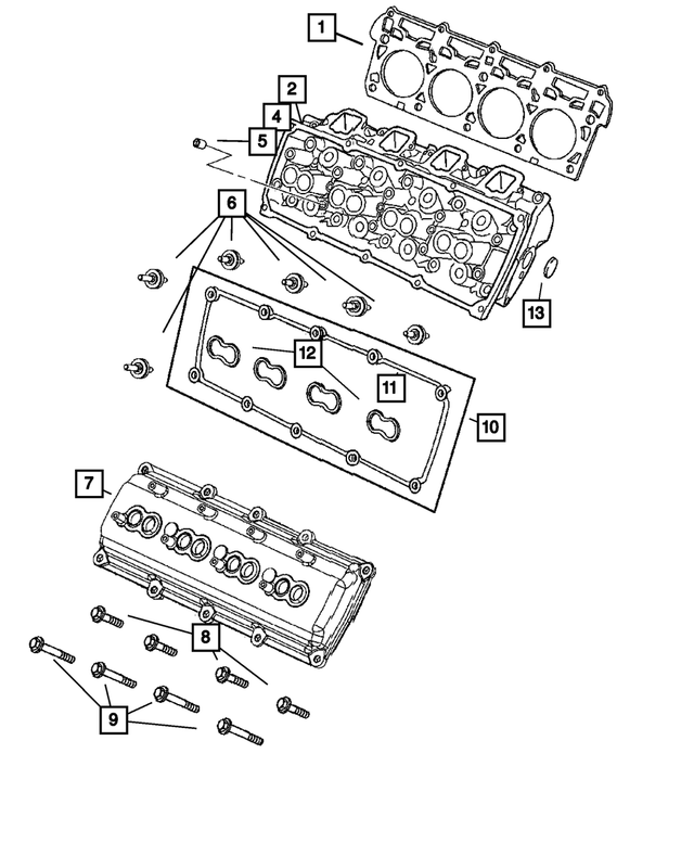 5143396AB - Engine 5.7L Eight Cylinder [EZB]: Cylinder Head, Remanufactured for Mopar Image