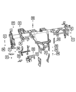 6509682AA - Interior Trim: Screw for Dodge: Hornet | Fiat: 500, 500E, 500L, 500X | Jeep: Cherokee, Compass, Renegade, Wagoneer S | Ram: ProMaster 1500, ProMaster 2500, ProMaster 3500, ProMaster City, ProMaster EV Image