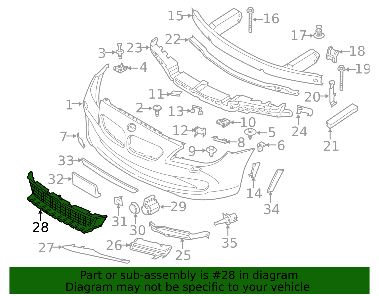 2012-2015 BMW Center Grille 51-11-7-211-471 | BMW Parts Online Hub