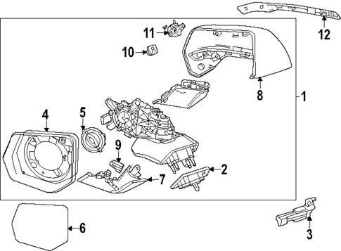 Outside Mirrors for 2025 Cadillac ESCALADE IQ #0