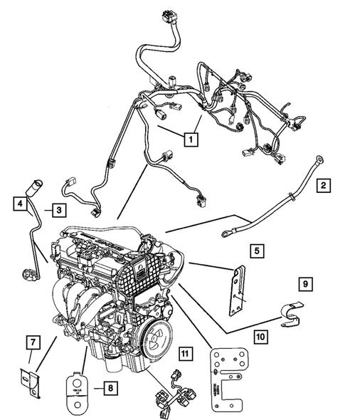 Wiring-Engine & Related Parts for 2005 Chrysler Sebring #1