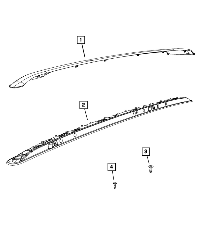 « 68448151AB – Body Sheet Metal Except Doors : Galerie De Toit Couvercle, Côté Gauche pour Mopar Image »