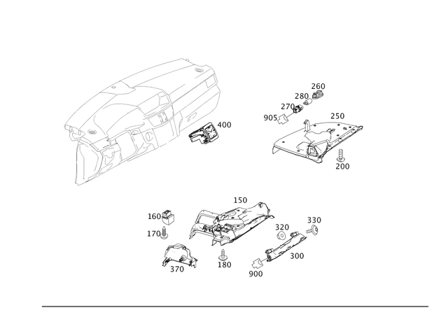 2126801089 - Trim: Cover for Mercedes-Benz: CLS400, CLS550, CLS63 AMG, CLS63 AMG S, E250, E350, E400, E550, E63 AMG, E63 AMG S Image image