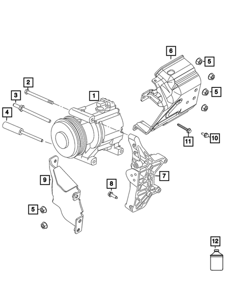 Air Conditioner Compressor and Mounting for 2025 Alfa Romeo Tonale #0