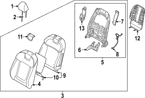 Driver Seat Components for 2024 Hyundai Tucson #1