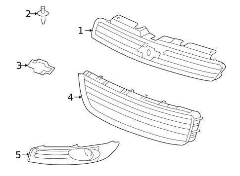 Grille & Components for 2016 Chevrolet Impala Limited #0