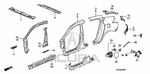 Outer Panel for 2011 Acura ZDX #0