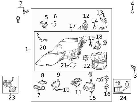 Bulbs - Chassis for 2009 Lexus LS600h #0