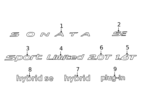 Exterior Trim - Trunk for 2019 Hyundai Sonata #0