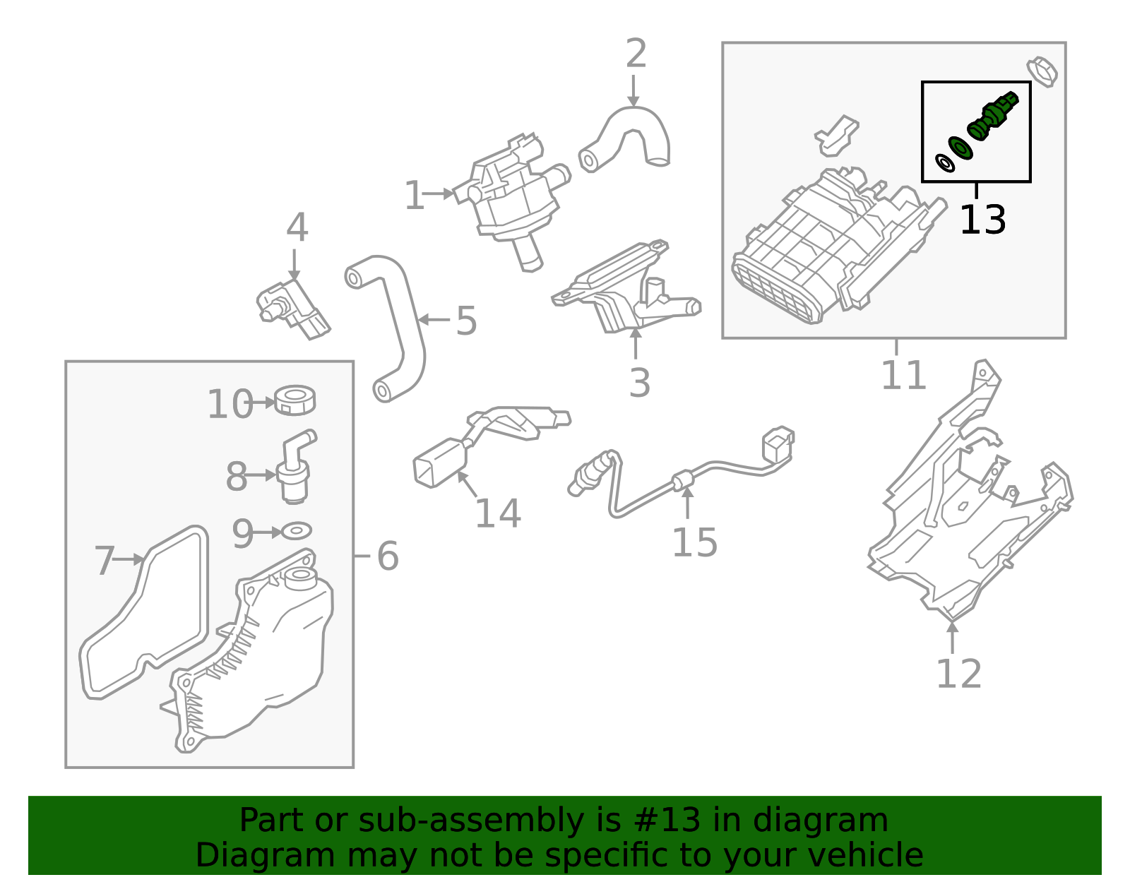 2013-2025 Mazda Vapor Canister Purge Solenoid PE01-18-73X | OEM