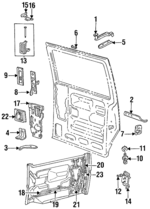 5257149 - Body: Lock Cylinder for Chrysler: LeBaron, Town &amp; Country | Dodge: Caravan, Dakota, Daytona, Dynasty, Grand Caravan, Shadow, Spirit Image