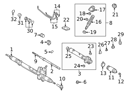 Steering Gear & Linkage for 1999 Lexus RX300 #0
