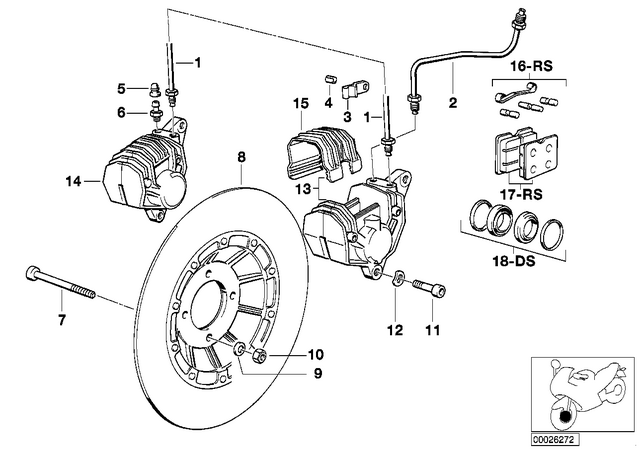 34321458290 - : Brake Pipe for BMW-Motorrad Image