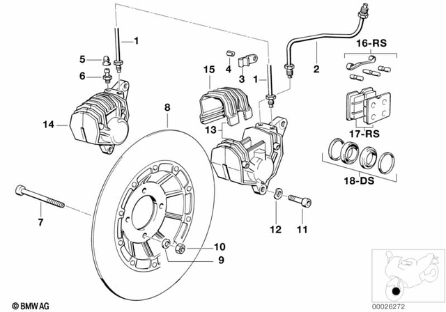 34321458290 - Brakes: Brake Pipe -  for BMW-Motorrad Image