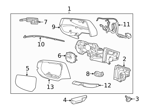 Outside Mirrors for 2013 Cadillac XTS #0
