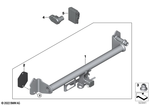 51125B884F7 - Equipment Parts: Set Trailer Tow Hitch for Mini: Countryman SE ALL4 Image image