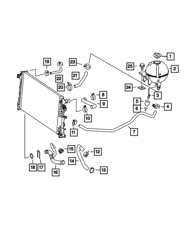 68013638AA - : Radiator Hose, Upper for Mopar Image