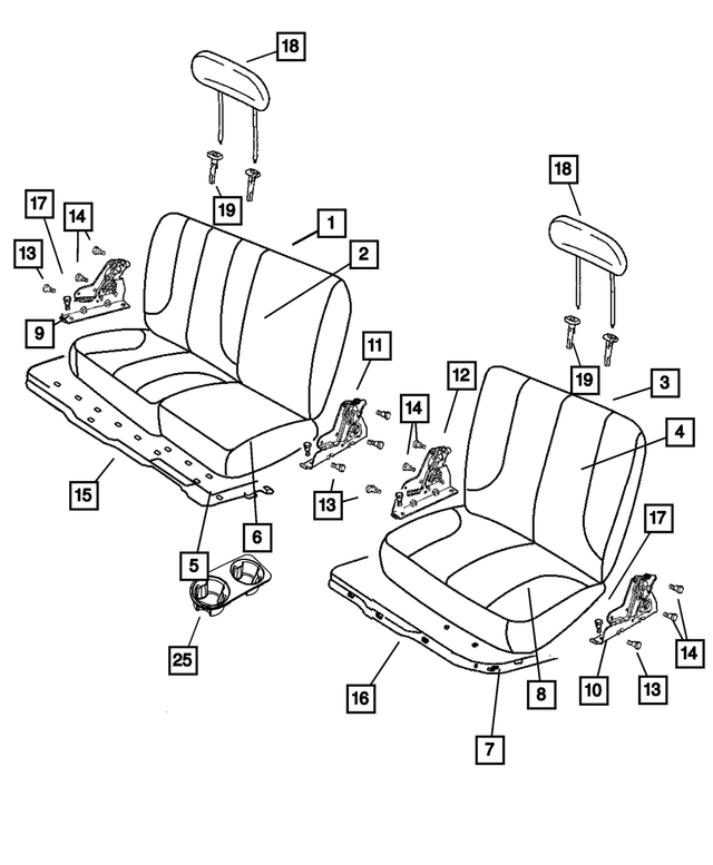 68050822AA - Interior Trim: Seat Back Foam for Mopar Image