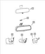 68306588AA - Glass: Mirror Cover for Dodge: Durango | Jeep: Grand Cherokee, Grand Cherokee WK Image