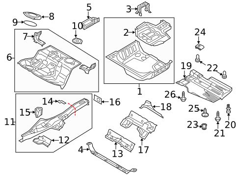 Rear Floor & Rails for 2013 Audi allroad #0