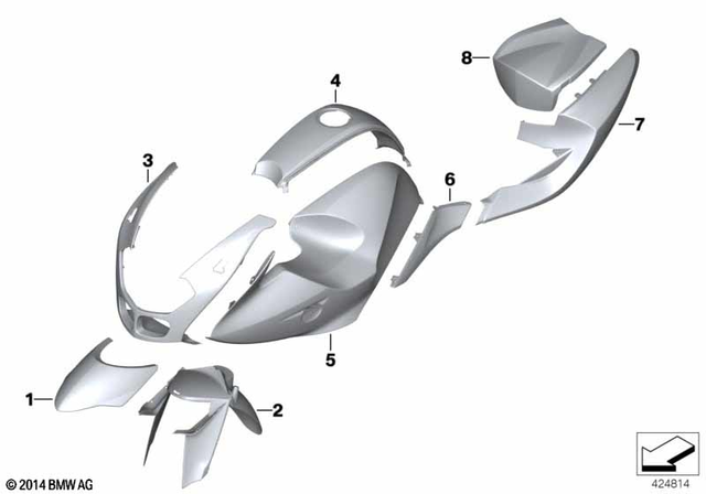 46617683739 - Body Equipment: Front Wheel Cover, Rear -  for BMW-Motorrad Image