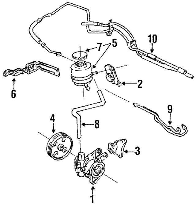 4441016470 - : Power Steering Pressure Hose for Toyota Image