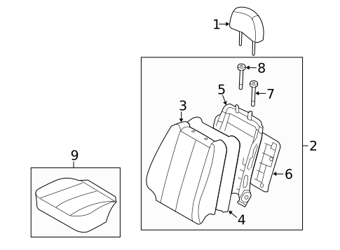 Passenger Seat Components for 2006 Hyundai Sonata #0