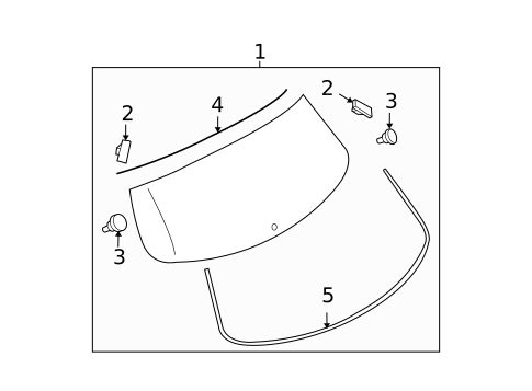 Glass - Lift Gate for 2008 Nissan Versa #0