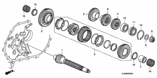 MT Countershaft for 2008 Honda Fit #0