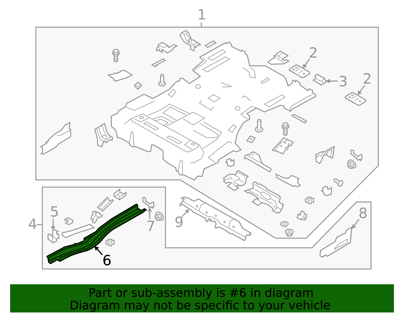 DG9Z-5410126-E - Rail Assembly 2013-2020 Ford | IPI Parts