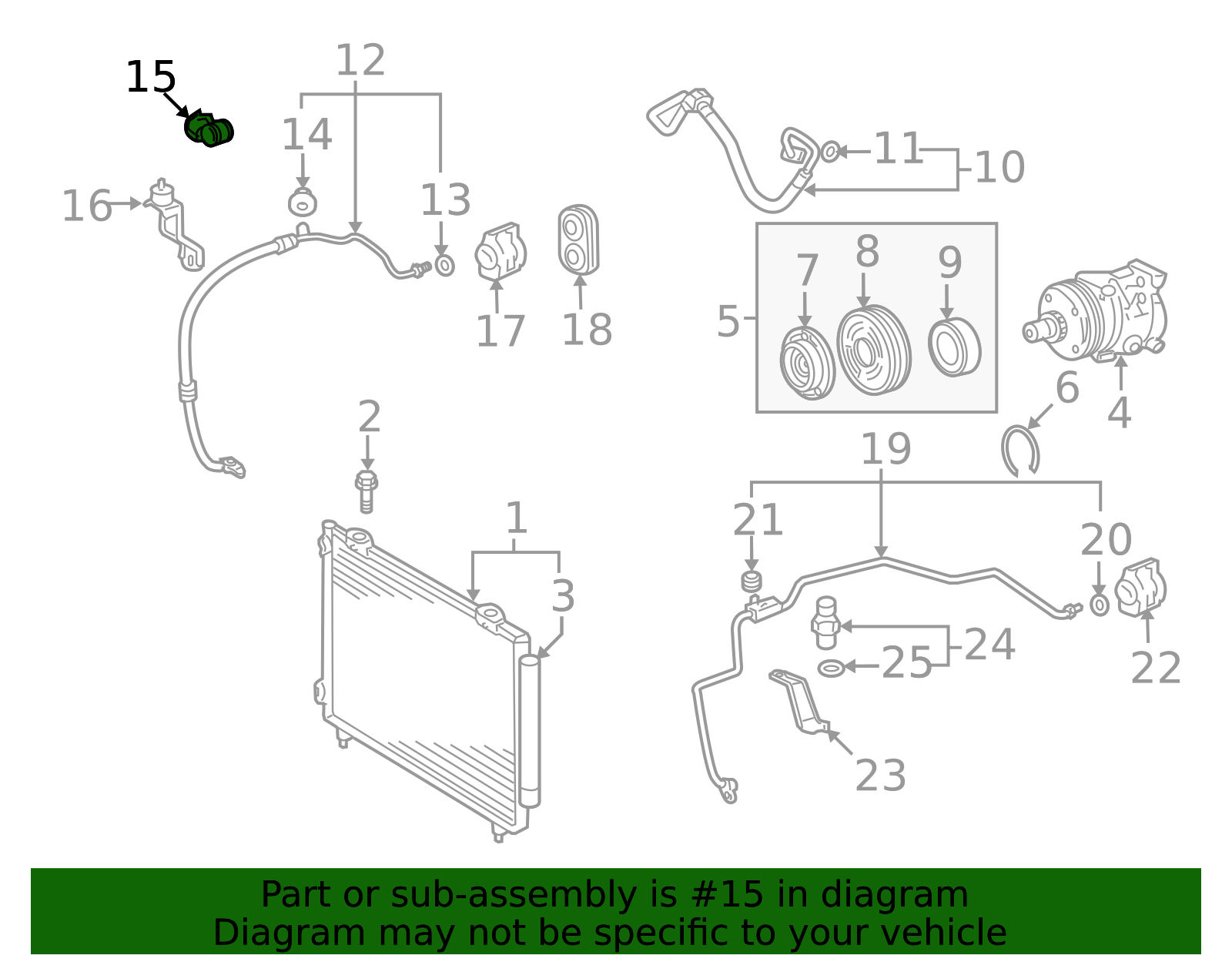 2003-2008 Toyota Corolla A/C Refrigerant Line Bracket 88718-1A730 ...