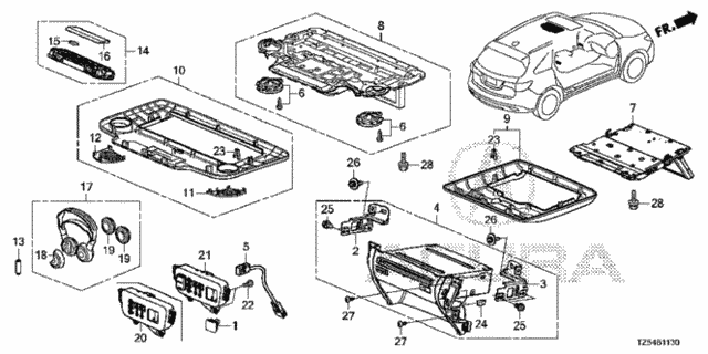 Rear Entertainment System for 2014 Acura MDX #0