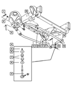 6508926AA - Front Suspension &amp; Drive: Hex Flange Locking Nut And Retainer, Mounting for Mopar Image