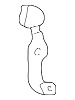 70188122401C - Body: Lock Handle for Volkswagen: EuroVan Image