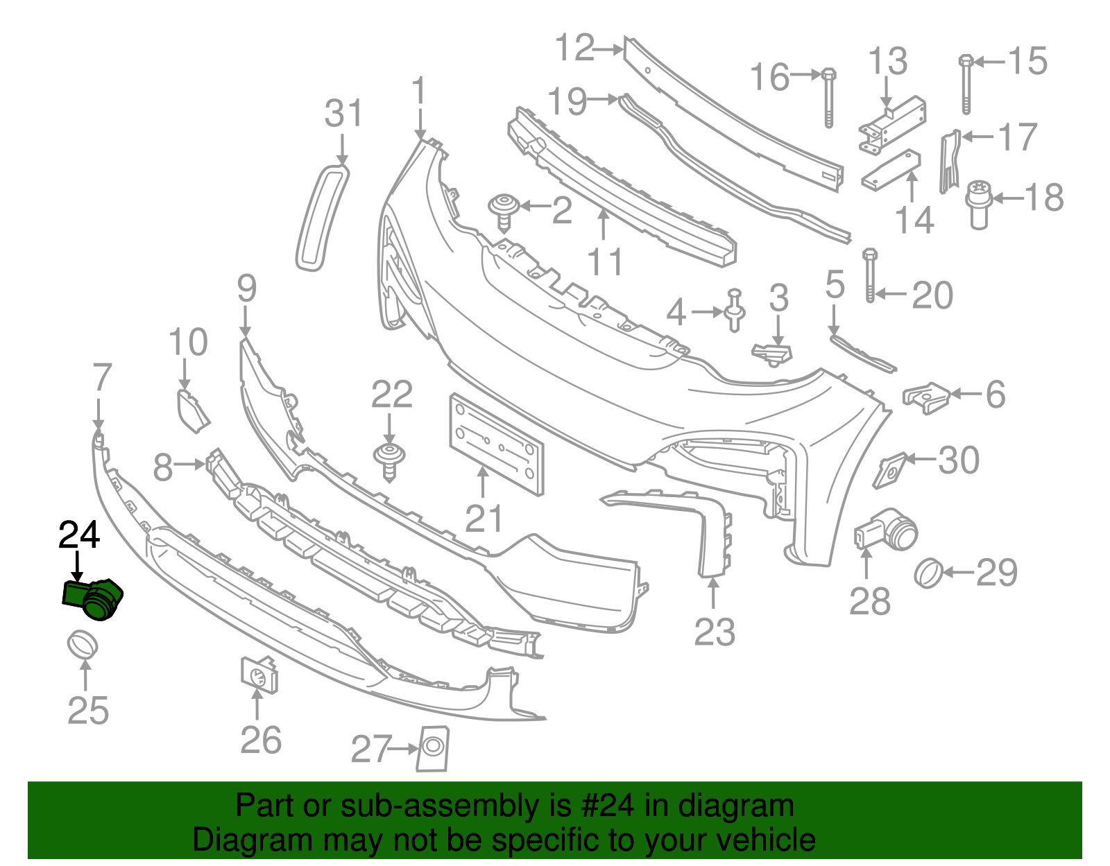 Park Sensor - BMW (66209312613)