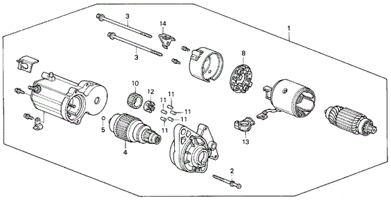 Starter Motor (Denso) (2) for 1993 Honda Civic #0