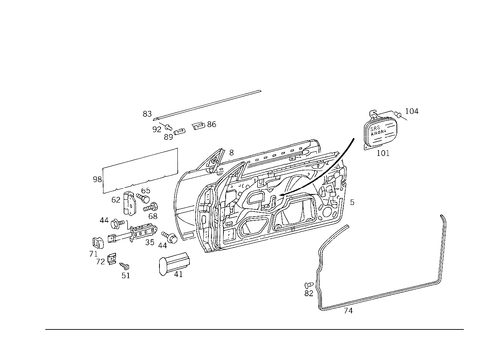 Front Doors for 1993 Mercedes-Benz 500SEC #0