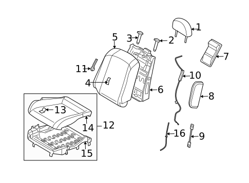 Front Seat Components for 2003 INFINITI G35 #2