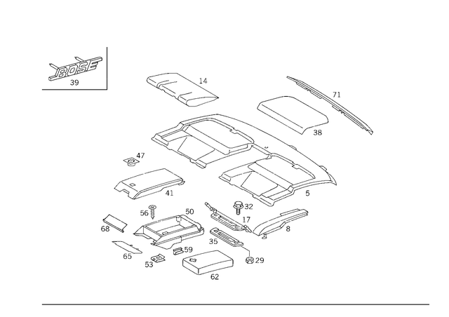 1406900349 - Panelling: Trim for Mercedes-Benz: 300SD, 400SE, 400SEL, 500SEL, S420 Image image