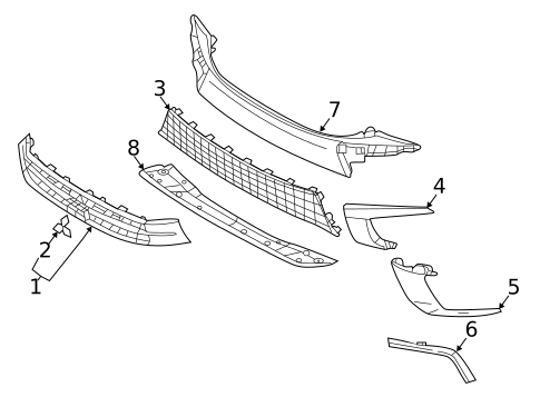 Grille & Components for 2018 Mitsubishi Outlander Sport #0