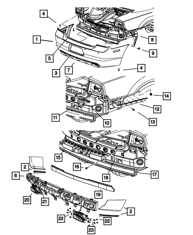 68071979AC - : Rear Fascia for Mopar Image