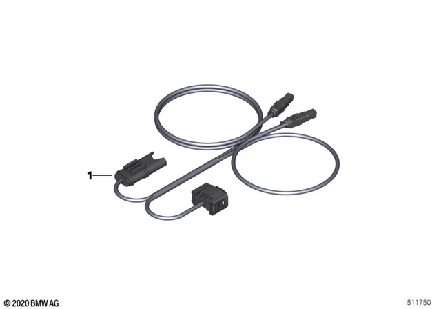 61128404348 - Lights: Wiring Harness F.Led Auxiliary Headlight -  for BMW-Motorrad Image