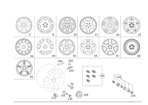 Wheels for 2004 Mercedes-Benz S430 #1