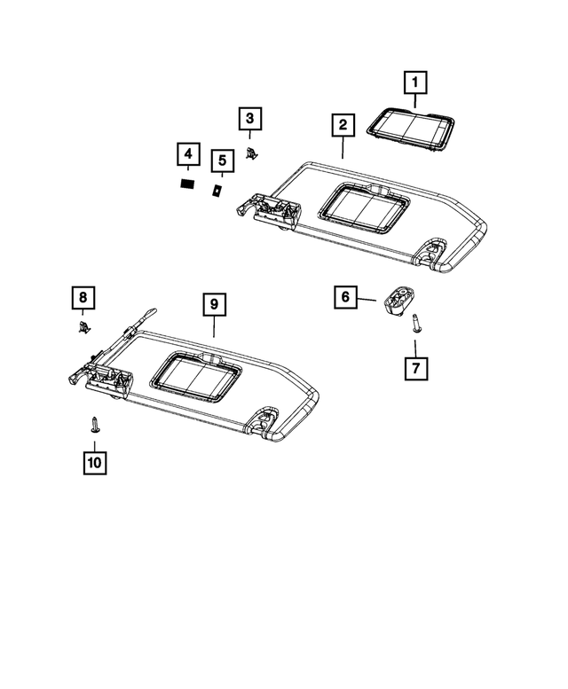 7QN83TX7AA - Interior Trim: Visor Vanity Kit for Mopar Image image