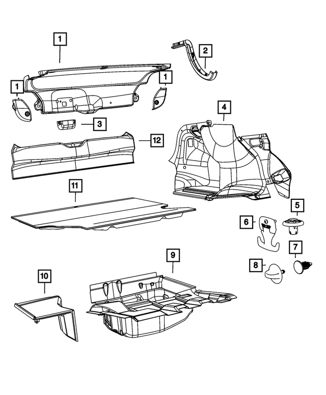 55315133AD - Interior Trim: Cargo Tie Down Loop for Mopar Image
