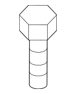 223452G000 - Engine: Side Mount Bracket Bolt for Hyundai: Sonata, Tucson Image