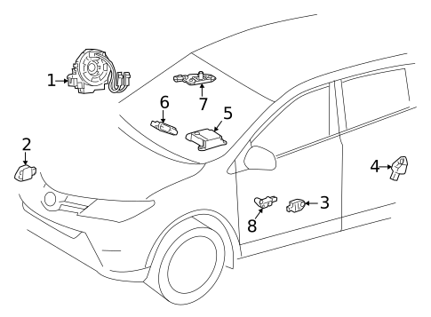 Air Bag Components for 2020 Toyota RAV4 #0