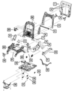1UN91HL1AA - Interior Trim: Seat Recliner Cover, Left, Rear for Mopar Image