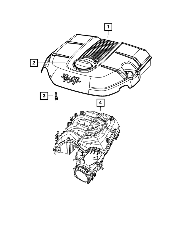 68149244AA - 3.6L Gas; Engine: Engine Cover Cap for Mopar Image